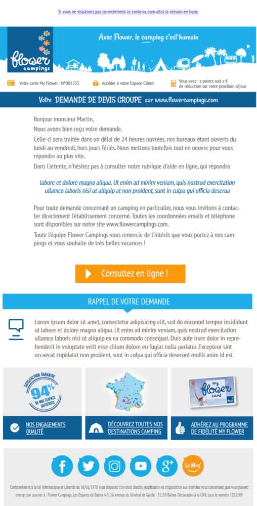 Portfolio webmaster à Toulouse Template d'emailing