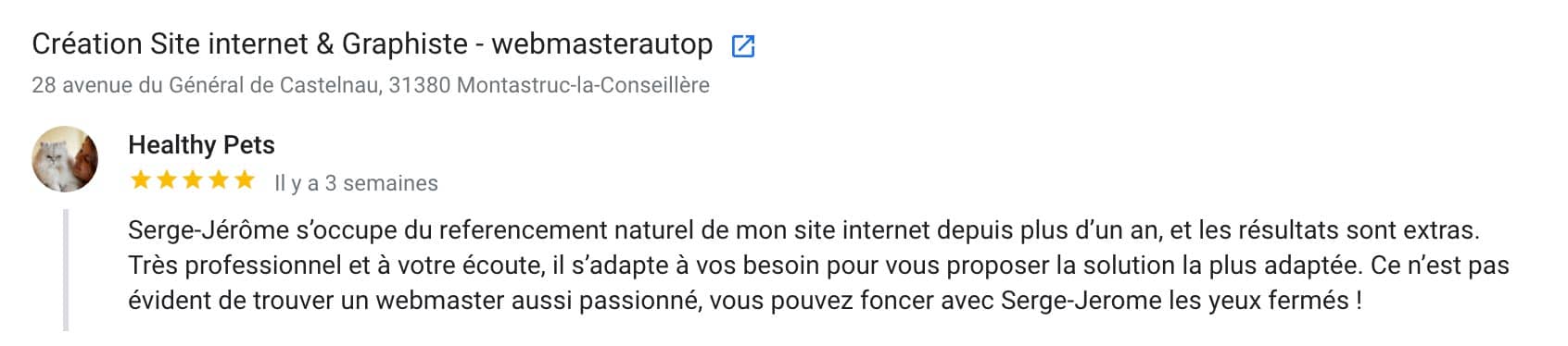 Webmaster à Toulouse et avis client de webmasterautop